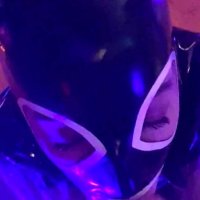 Latex Hood Sloppy Blowjob POV