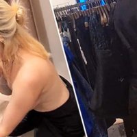 Quick blowjob in the dressing room