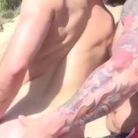 Aaron Bruiser with Stephen Harte at Dirty Rider Part 1 Scene 1