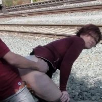 Hard Fuck in a Train Station