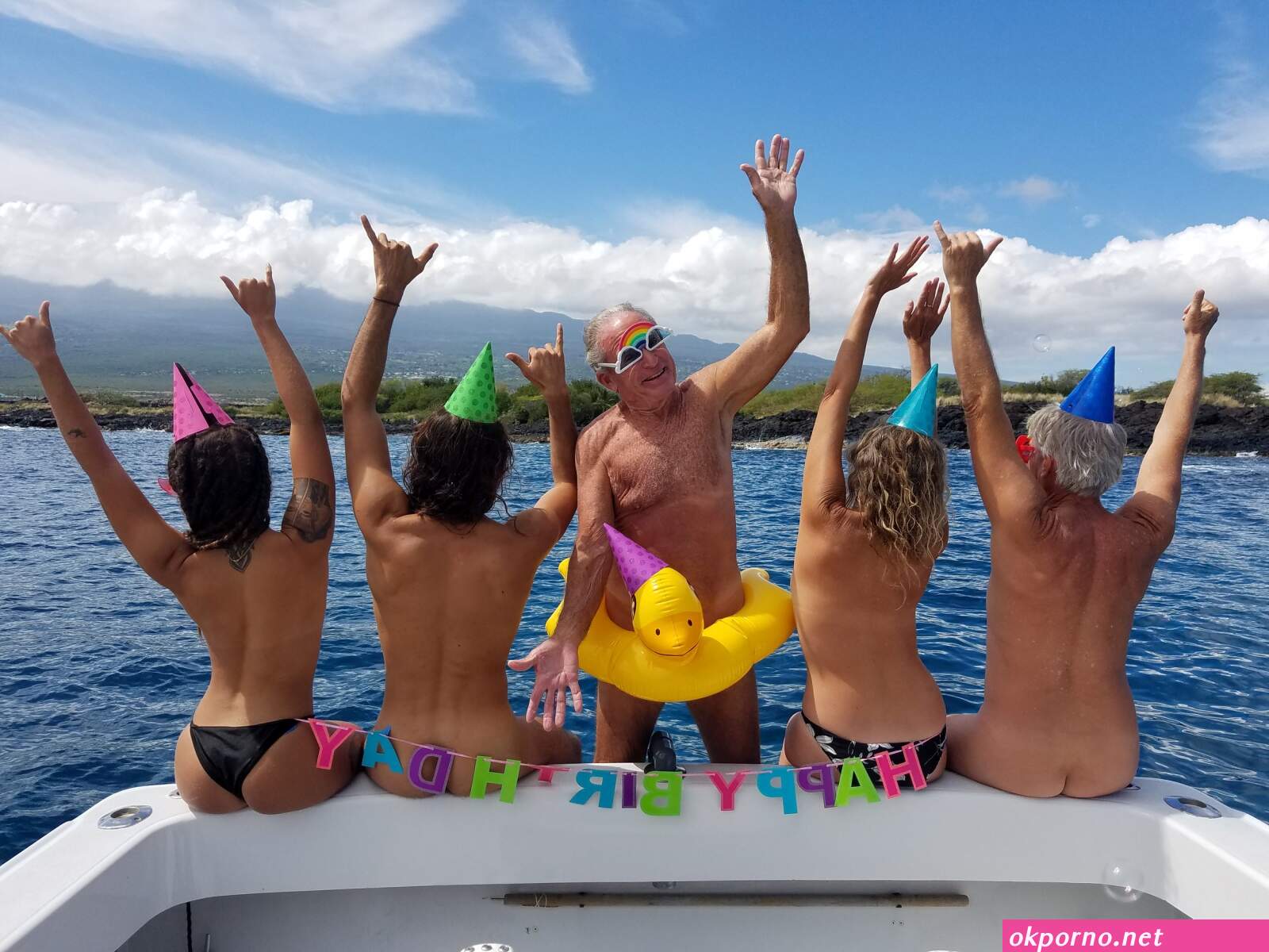 Nude snorkeling