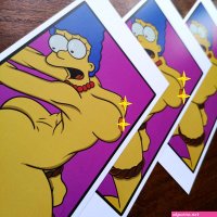 Bondage Marge the Simpsons Nude Print.