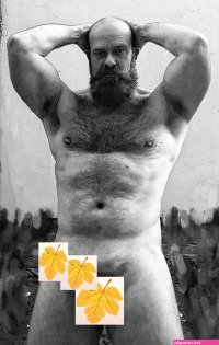 Matted NAKED Photograph 5X7 Vintage Hairy Muscle Masculine