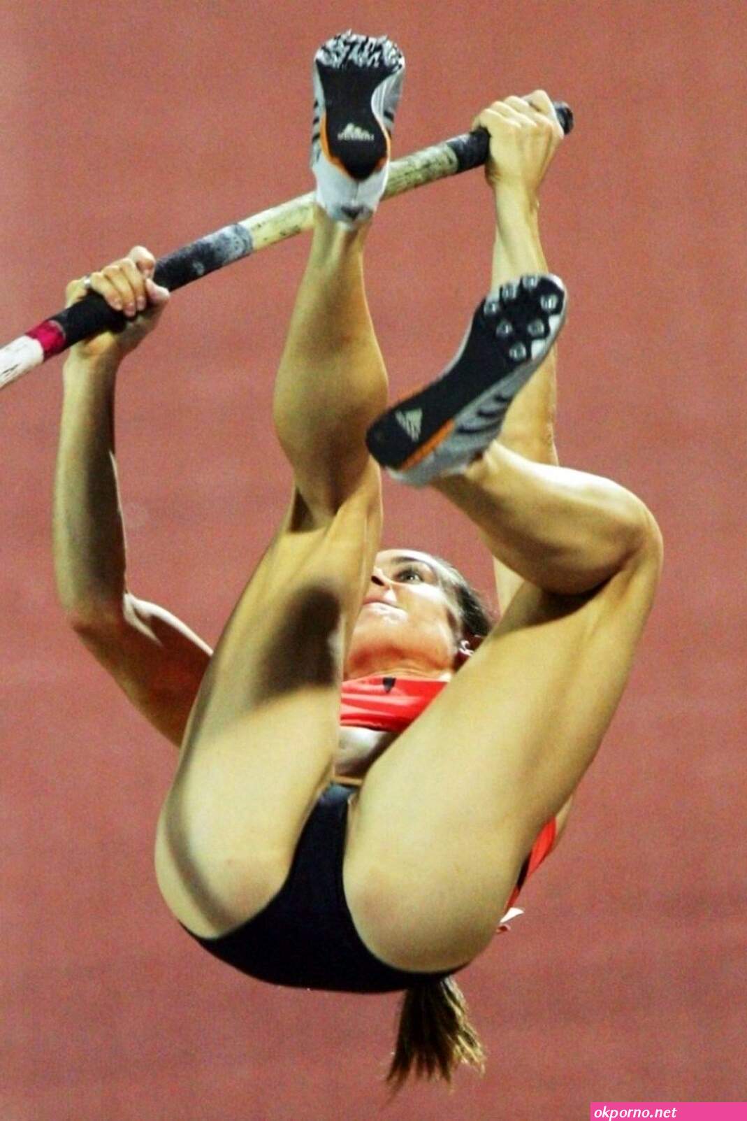 Pole vaulting nude