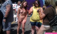 Skinny Teen Naked in Public