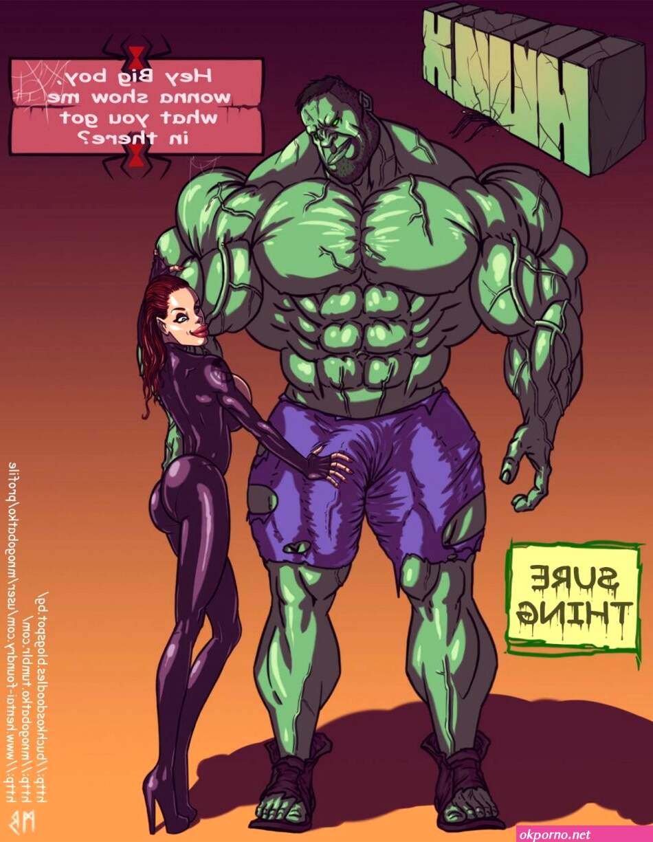 Hulk vs Black Widow Porn comic Rule 34 comic Cartoon porn comic