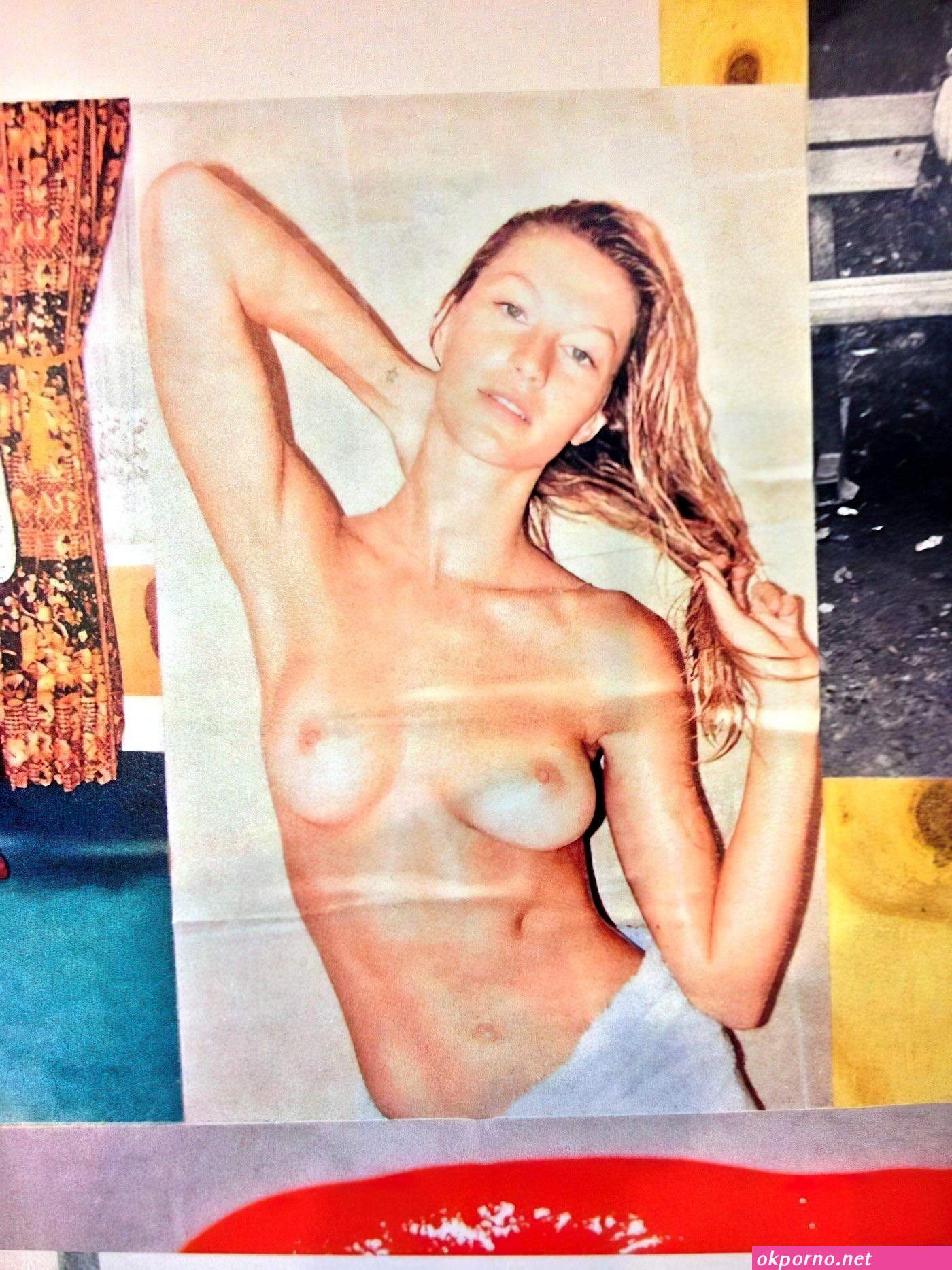 Naked Gisele Bündchen in Late Night with Conan OBrien ANCENSORED