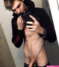 Selfie boy with a long dick