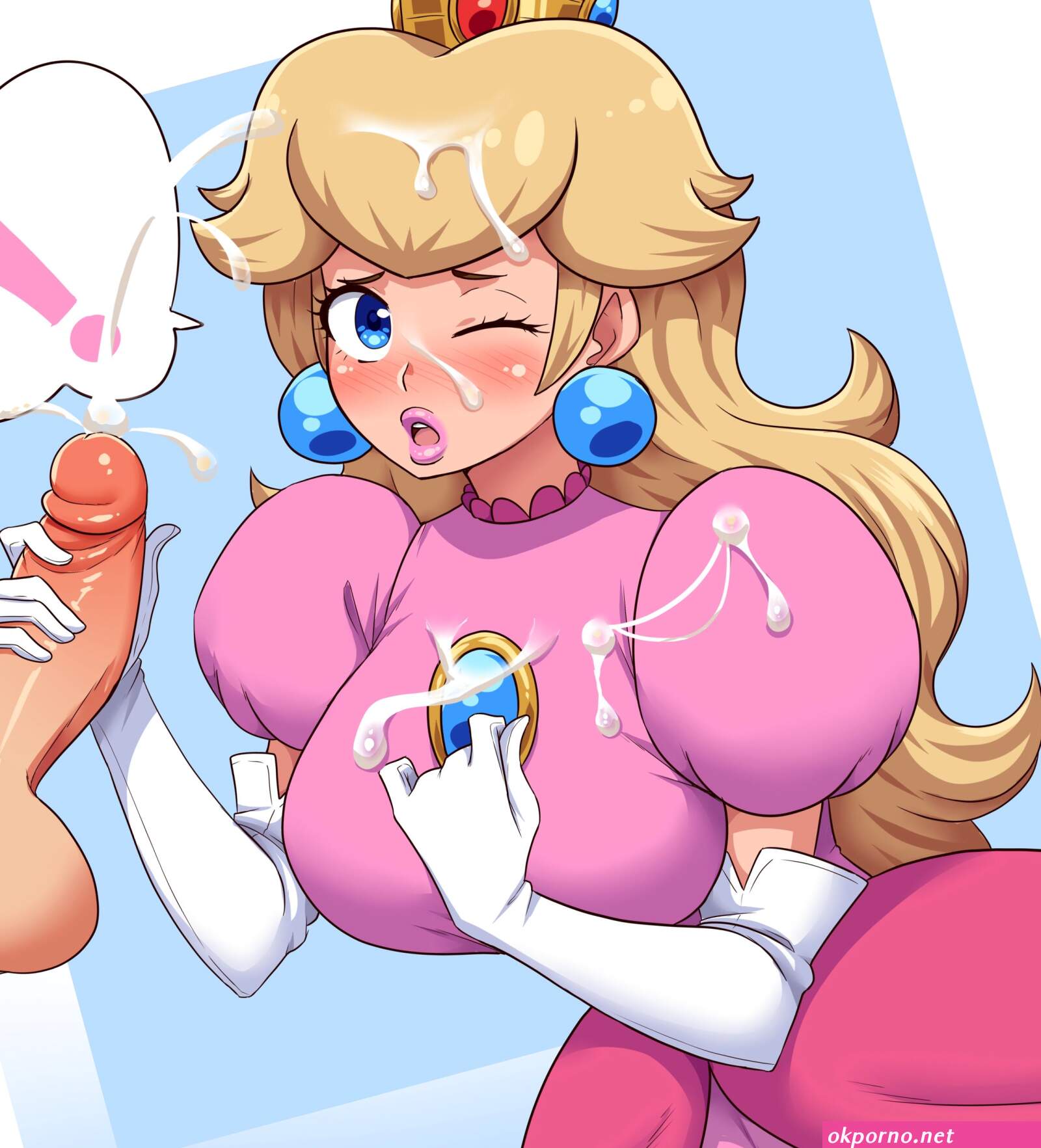 Princess Peach Boob Job Cum Shot – Hole House