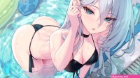 Shiroko at the pool