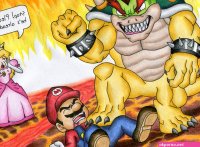 Bowser Makes Peach Watch by FantasyMystic on DeviantArt