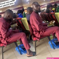 Man Caught Eating Swallow and Soup in Church Nodo Leaks