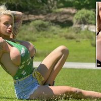 Porn star whose 32JJ boob implant EXPLODED shares gross clip of her draining pus from her own breast
