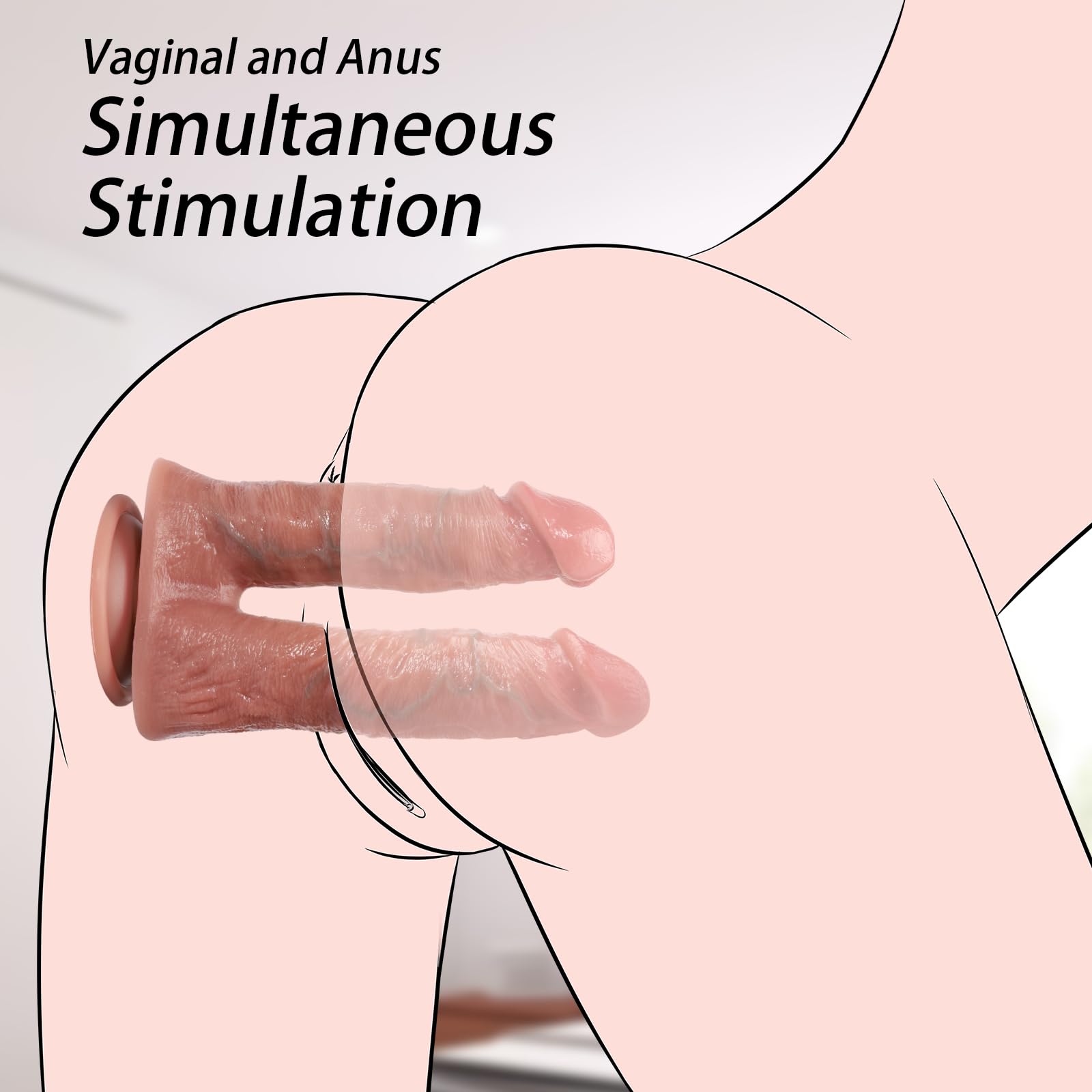 Anal and pussy dildo