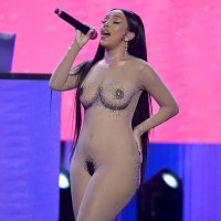 Cardi B Wears Nude-Look Jumpsuit To Miami Performance