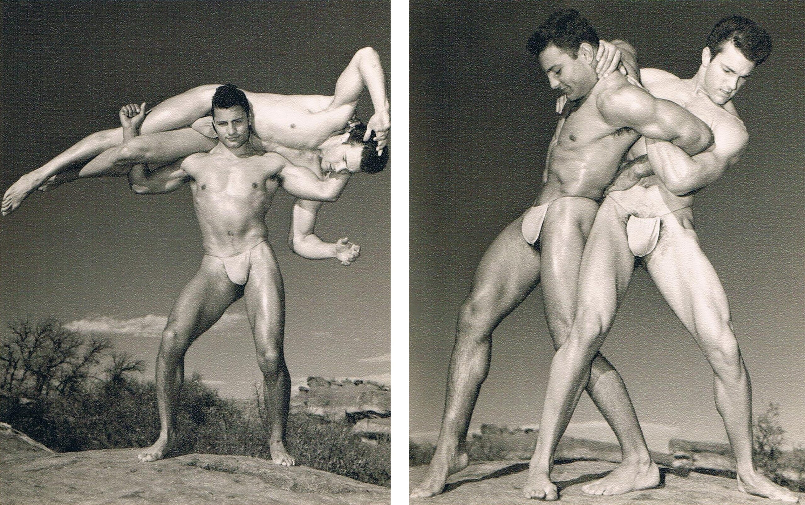 Vintage nude and topless wrestling