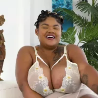 Mega Tits Ebony Jaida Violet Rides a Big Rubber Cock: BBW BBW Porn