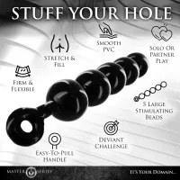 The Black Baller Anal Beads