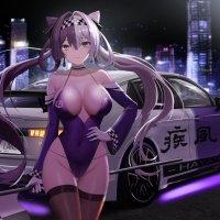 Wallpaper car anime stockings blue eyes twintails big boobs anime girls Japanese for mobile and desktop section resolution 9000x6000