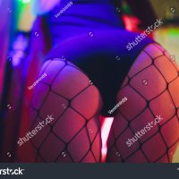 Sexy Big Ass Girl Under Neon Stock Photo 1263805561