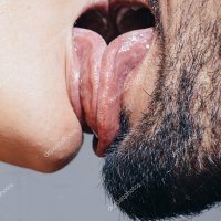 Tongue. Closeup couple mouths kissing. Sensual kiss. Intimate relationship and sexual relations. Tongue. Couple In Love. Romantic and love. Stock Photo 227442422