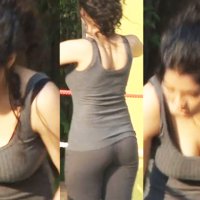 Ritika Singh Hot Movements during the promotion of Bollywood Movie Saala Khadoos