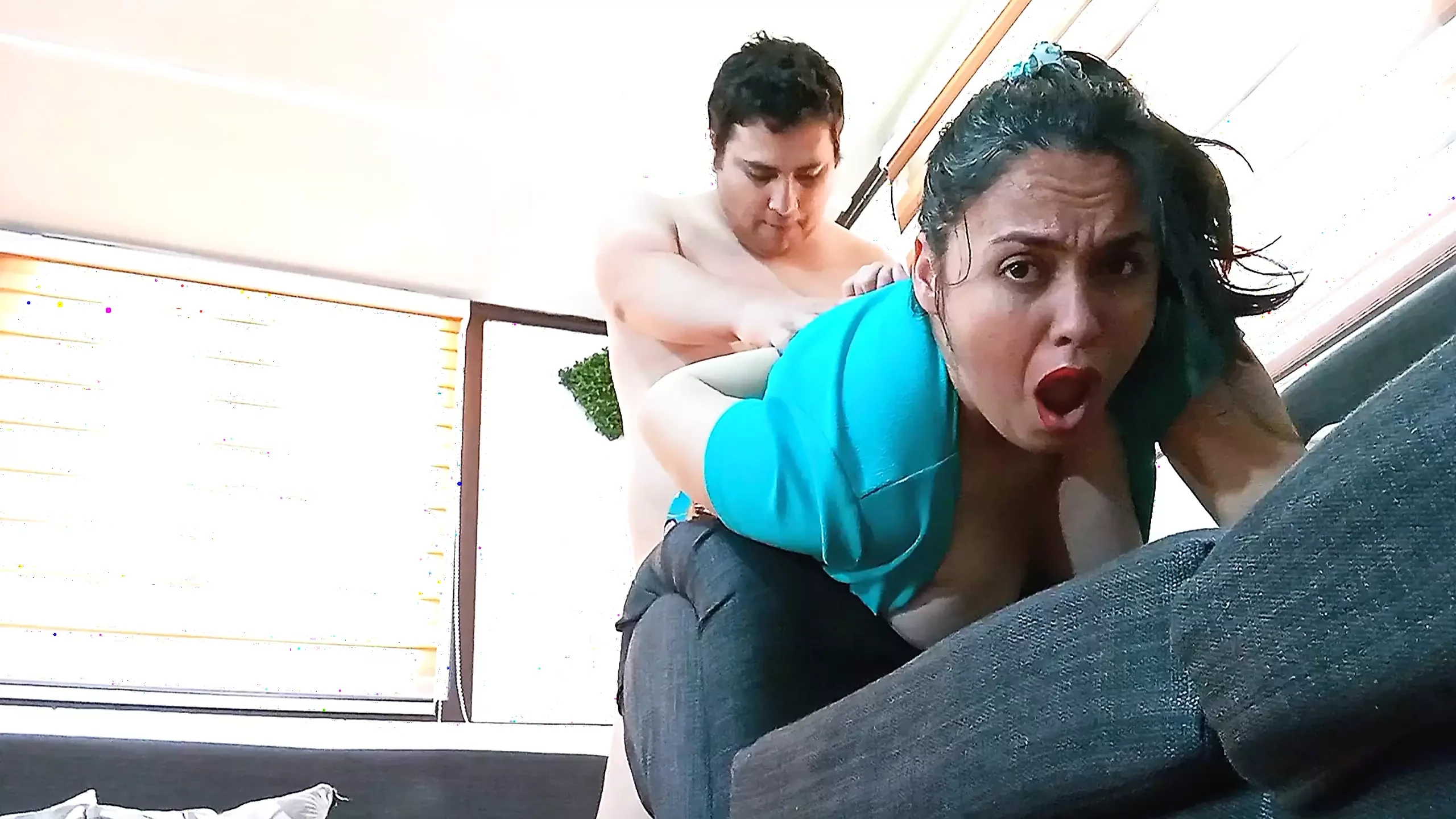 Stepmom caught amateur couple fuck