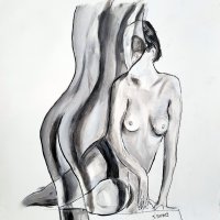 Two Nudes by John Barney 2023