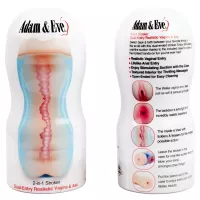 Adam Eve 2-In-1 Stroker Realistic Vagina Ass