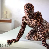 Leo Zentai Catsuit Bodysuit Cosplay Bubble Butt Sex Cum on Ass