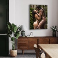 : KLOTFD Ebony Lesbians Loving The Rainforest Sexy Posters Hot Posters Canvas Painting Wall Art Poster for Bedroom Living Room Decor 16x24inch40x60cm Frame-style: Posters Prints