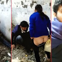 Husband Caught His Cheating Wife Fuck With Her Lover In Abandoned Building