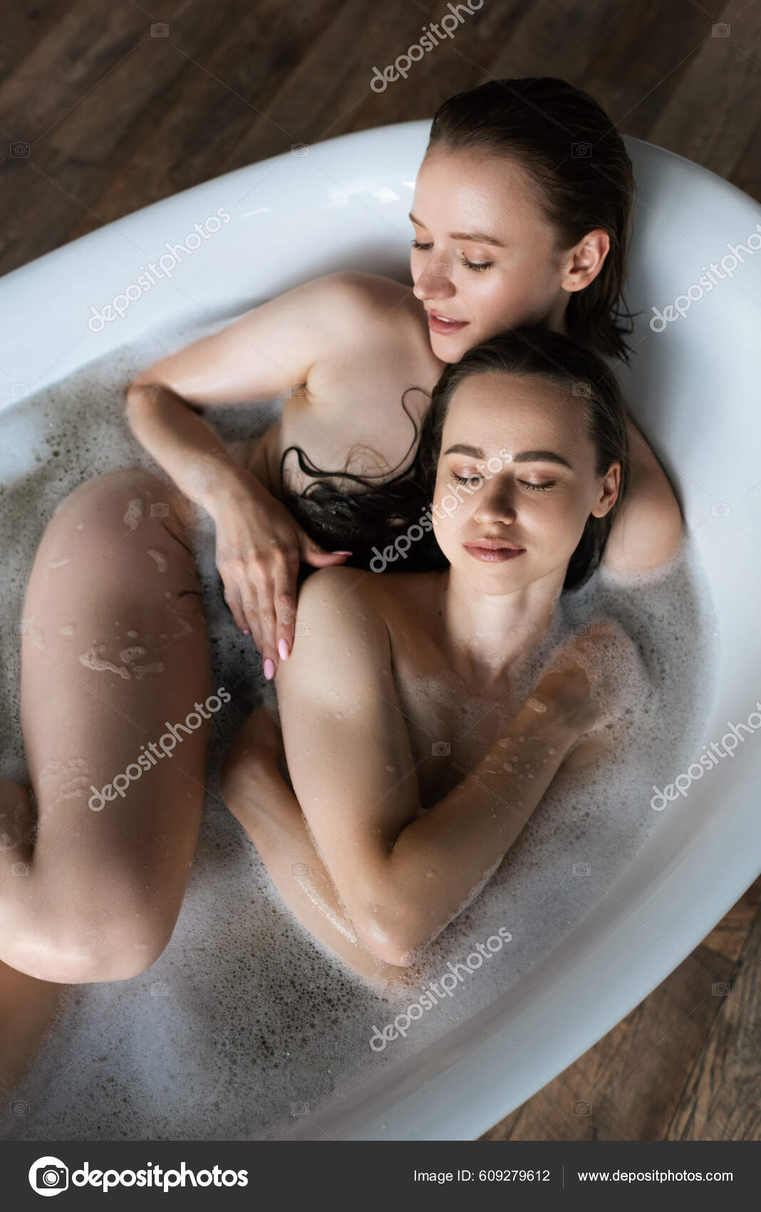 Bath shower lesbian