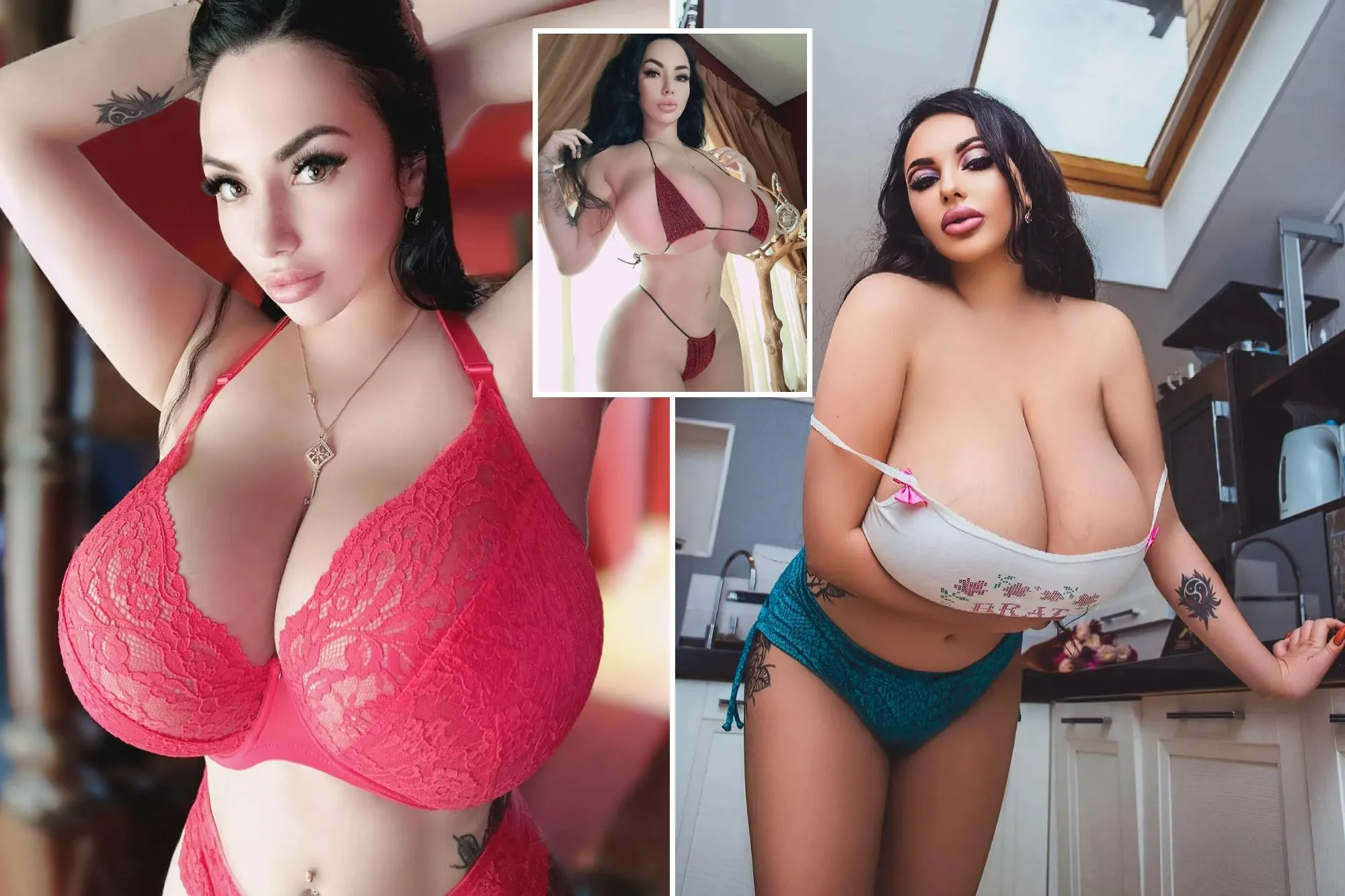 Huge big natural boobs