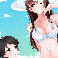 taku3949 penguin highway aoyama penguin highway lady penguin highway bikini cleavage swimsuits