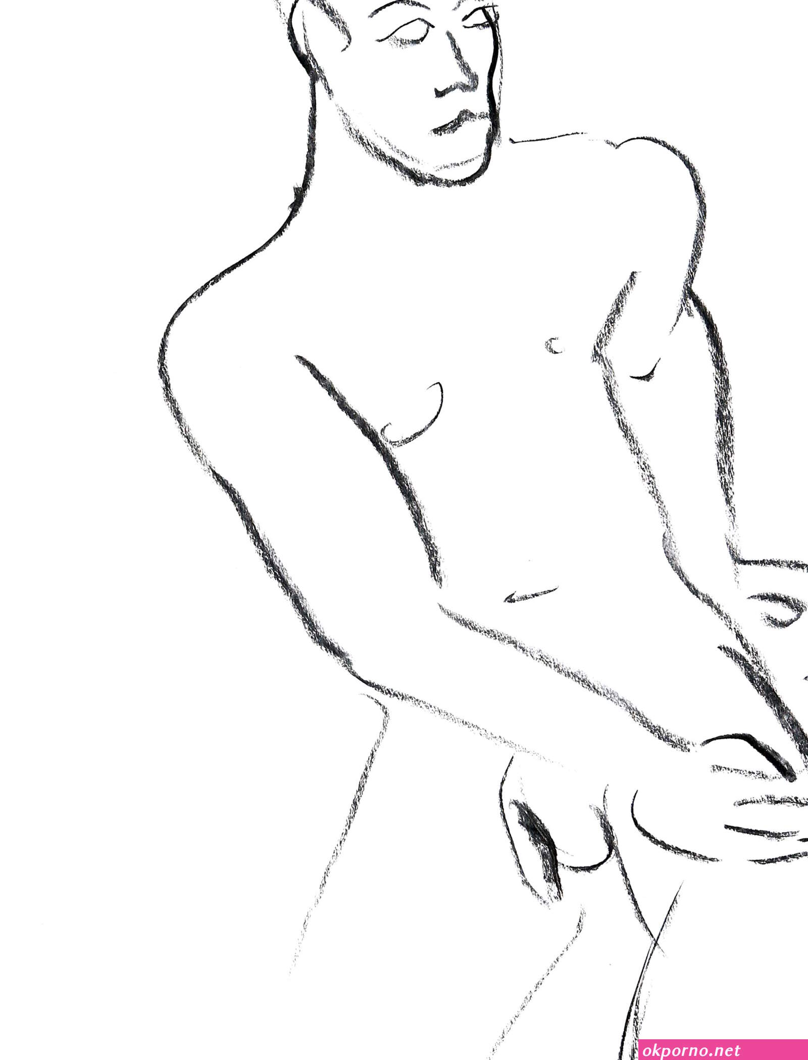 Nude drawing model