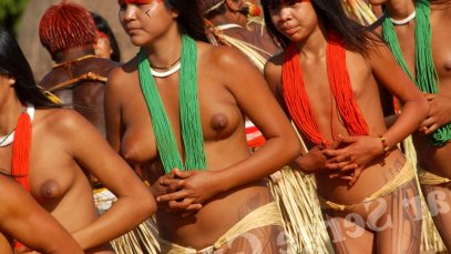 Xingu naked tribe