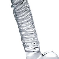 Realistically Shaped Harnessable Glass Dildo