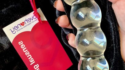 Glass beaded dildo
