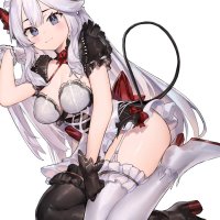 Wallpaper girl sexy cleavage thighhighs long hair dress boobs anime for mobile and desktop section resolution 7281x4096