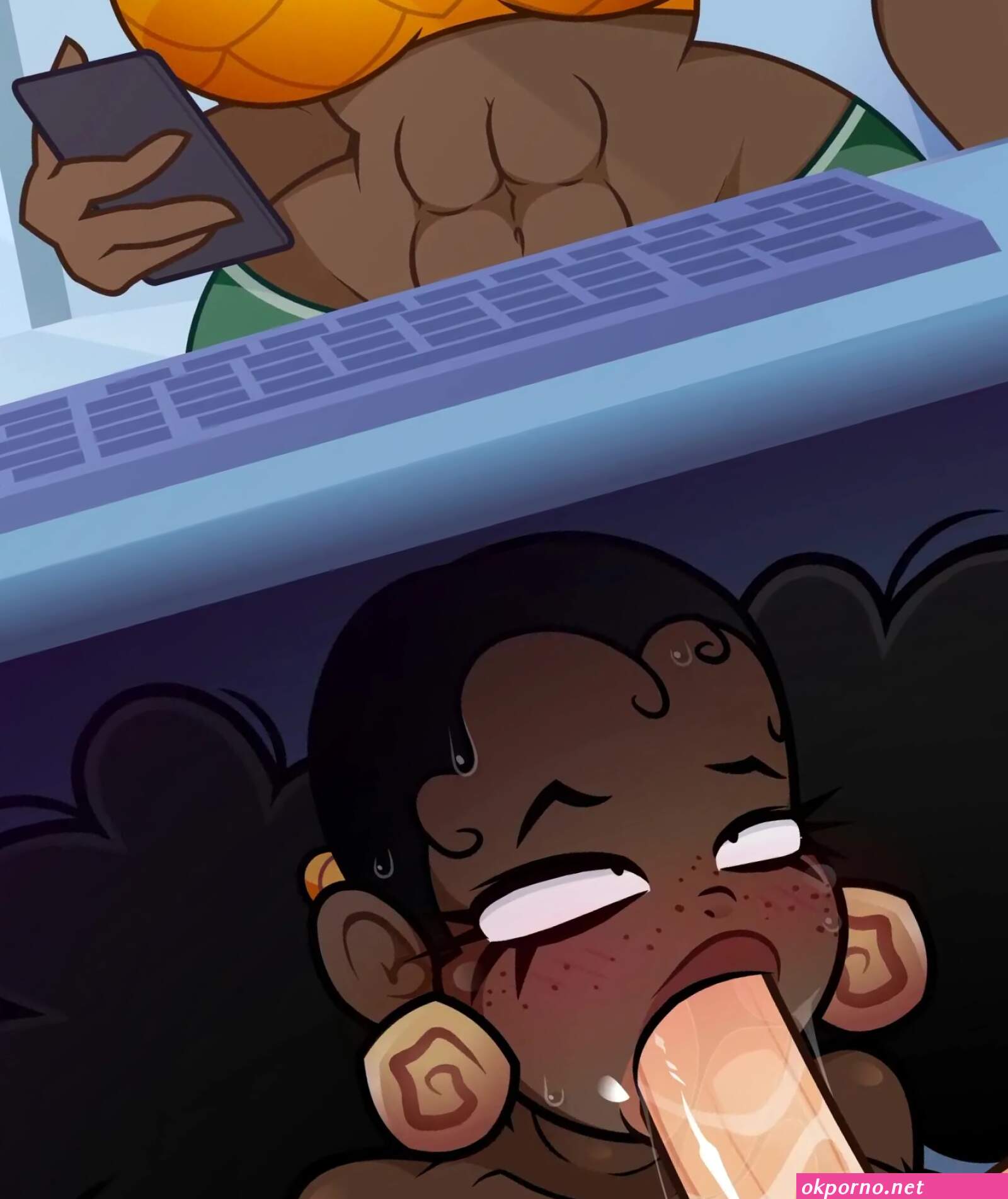 Sneak blowjob